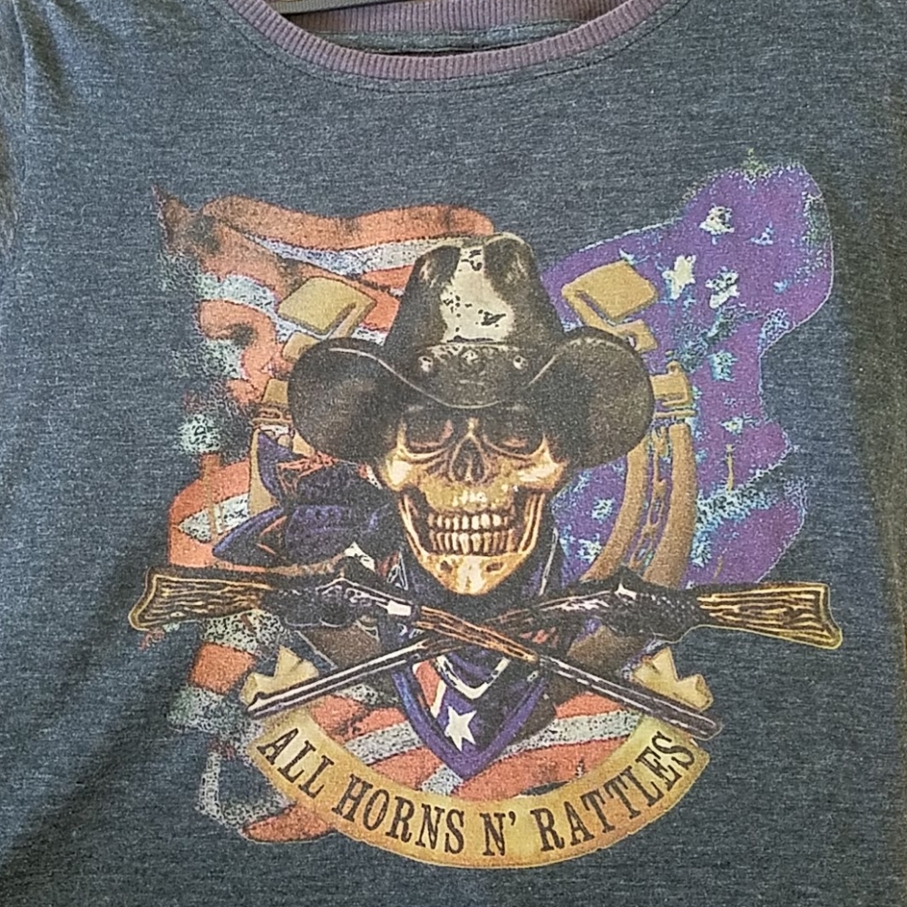 Rare spell designs all horns & rattles tee black S - Picture 11 of 16